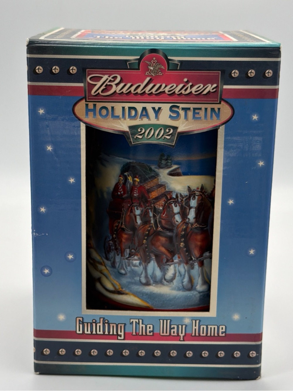 Budweiser Holiday Stein 2002 - Blue and Red Box